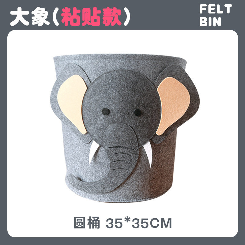 大容量脏衣篮衣服篓收纳桶可爱家用可折叠毛毡玩具零食杂物整理筐