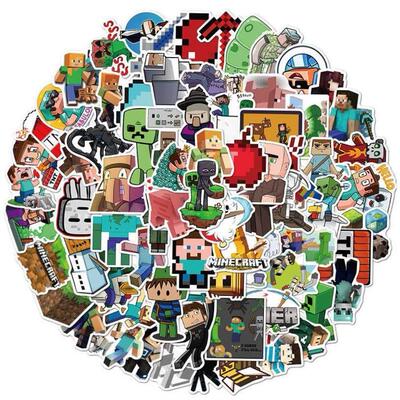 100pcs adventure game minecraft graffiti stickers mobile