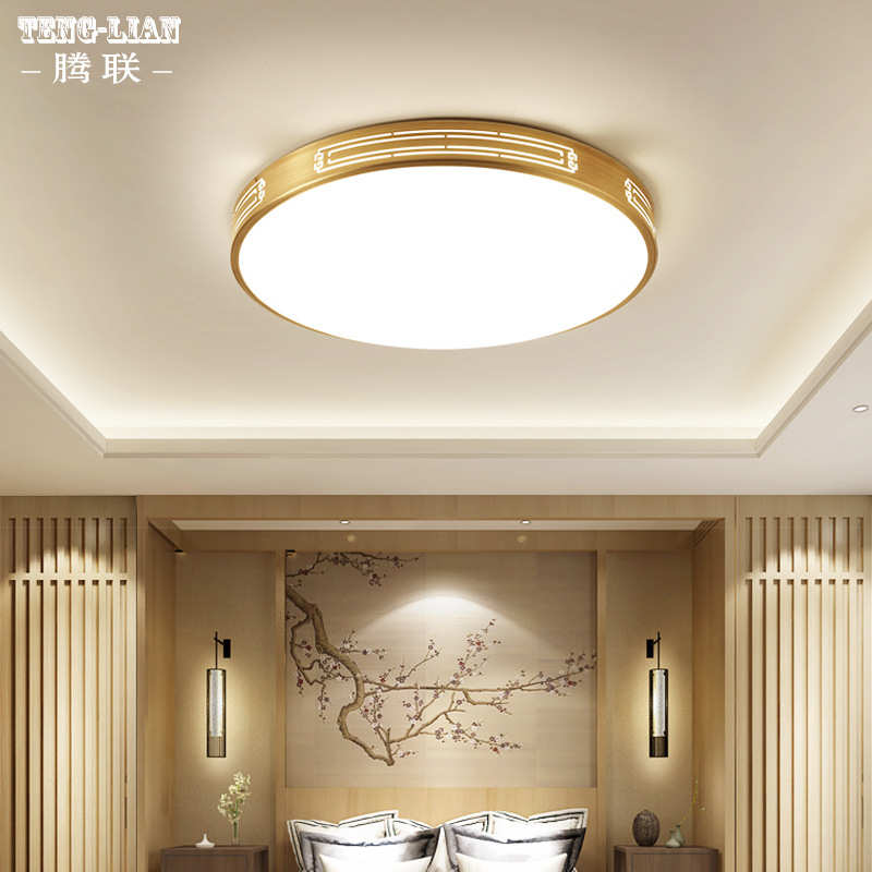 房间简约美式卧室别墅楼铜书房过道复式吸顶灯家用全具楼梯吸顶灯