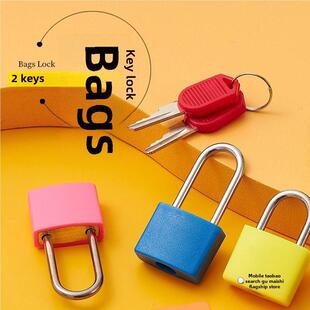 小锁迷你抽屉锁银行柜子文件柜锁彩色黄铜锁带钥匙箱包锁学生挂锁