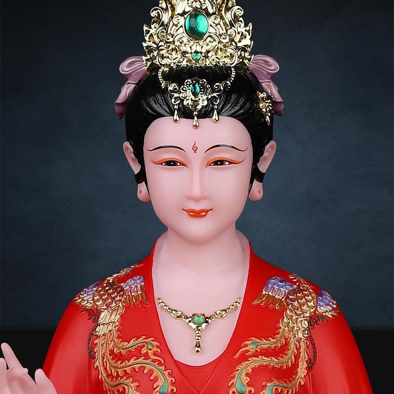 九尾狐像供奉家用九尾狐娘娘九姑娘神像仿汉白玉九尾真身红狐摆件