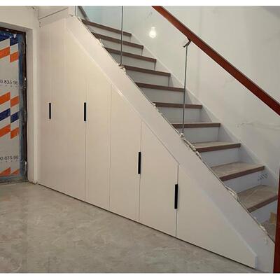 楼梯柜楼梯下储物柜 收纳三角衣柜抽拉式收纳柜展示货柜货架