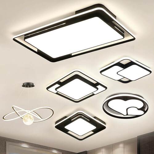 led客厅主灯 饭厅卧室灯现代简约大气北欧吸顶灯全屋套餐灯具组合