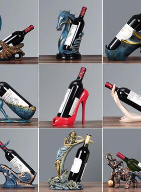 创意天鹅红酒架摆件欧式葡萄酒瓶架客厅桌餐酒柜装饰品礼物送礼