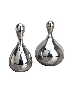 北欧玻璃保龄球瓶样板房售楼部卧室客厅餐厅书房桌面家居饰品摆件