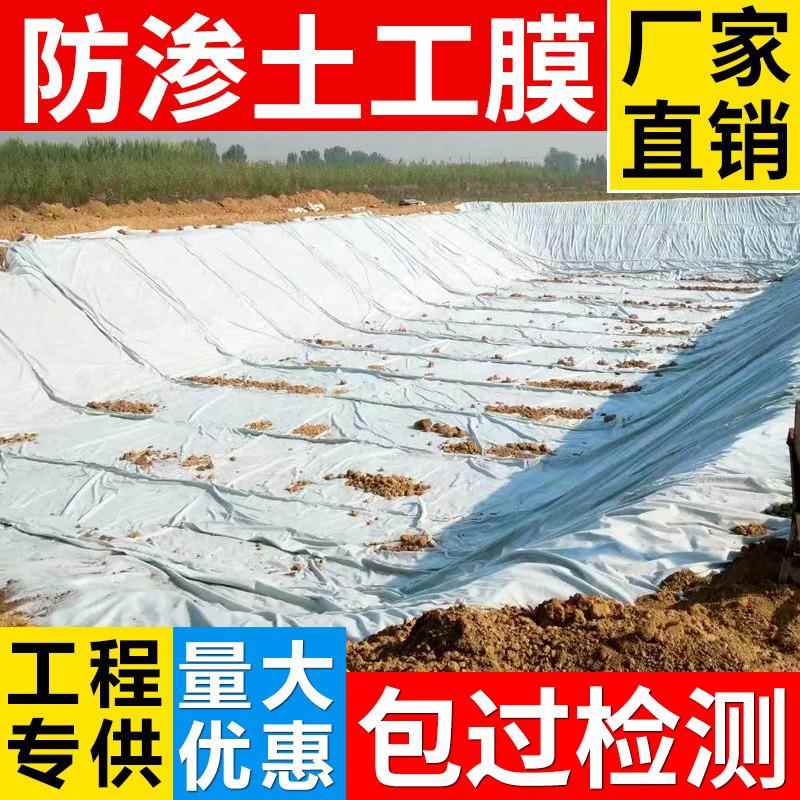 复合土工膜两布一膜土工布防水防渗膜鱼塘鱼池专用养殖防渗土工膜图片