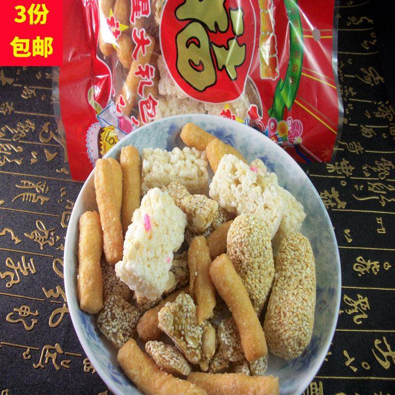 潮汕五色什锦糖中式手工糕点 广东传统特产礼盒 休闲零食甜食包装