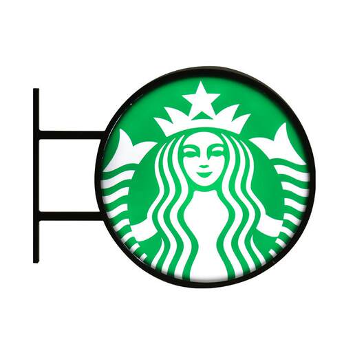 不锈钢镀锌板喷塑欧式铁艺灯箱圆形LED奶茶咖啡美甲店铺广告牌