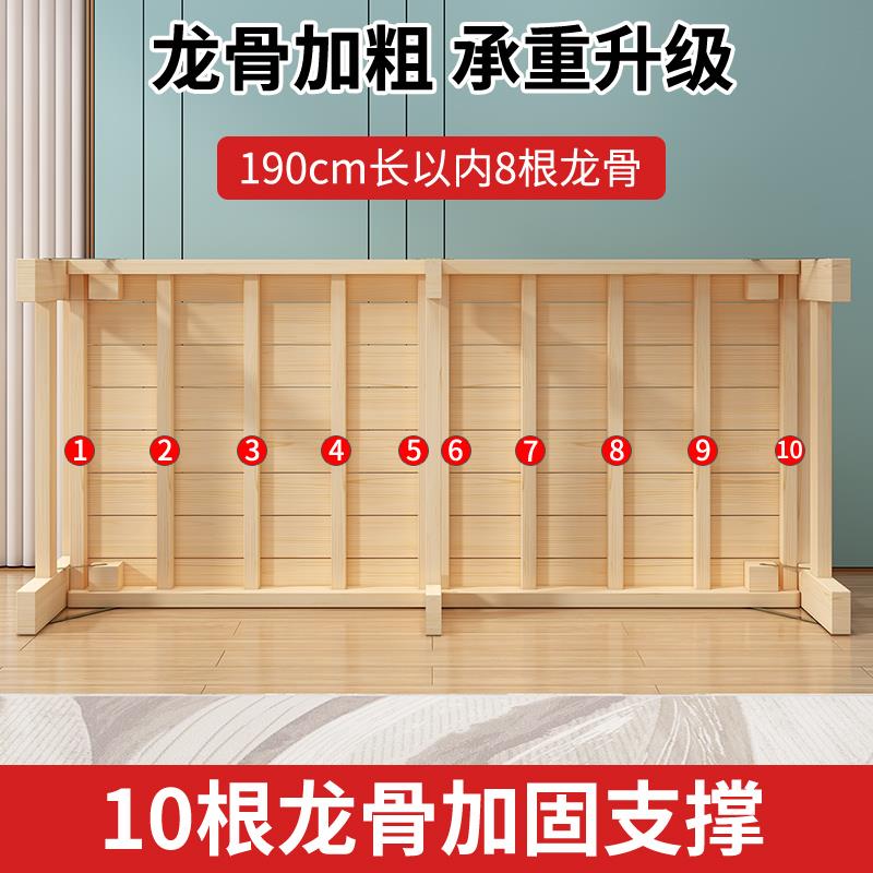 实木床松木折叠床单人双人床午休床可加宽侧边小床儿童拼接