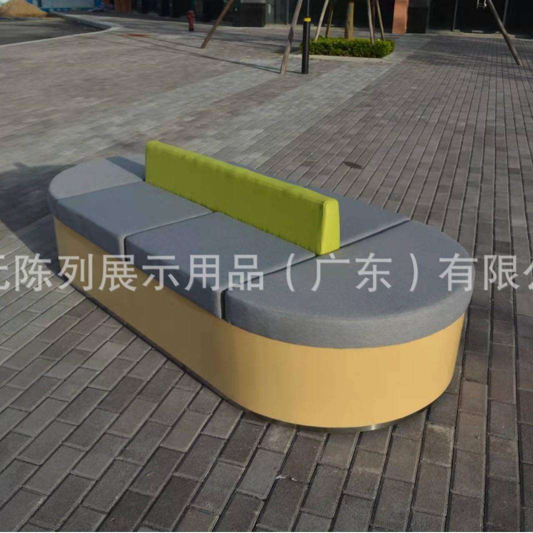 皮革懒人椅移动营业厅办公沙发高脚凳子卖场休息桌客户坐椅实木