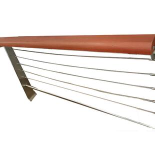 钢丝绳护栏木扶手护栏不锈钢拉索护栏景观桥梁护栏楼梯河道护栏