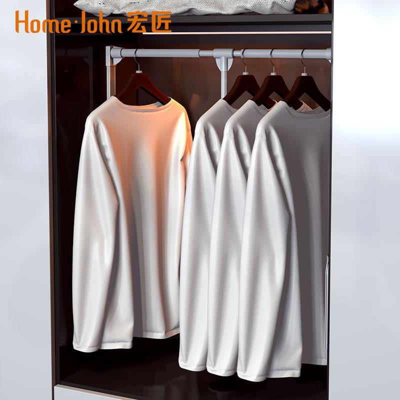 下拉式衣橱衣柜升降挂衣杆杆衣帽间柜伸内缩拉挂衣架动ZWE活挂衣