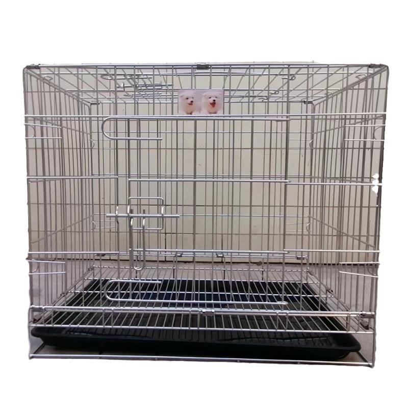 宠物不锈钢狗笼可折叠猫笼宠物犬笼泰迪比熊狗小大号笼子耐用