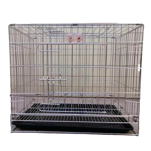 宠物不锈钢狗笼可折叠猫笼宠物犬笼泰迪比熊狗小大号笼子耐用