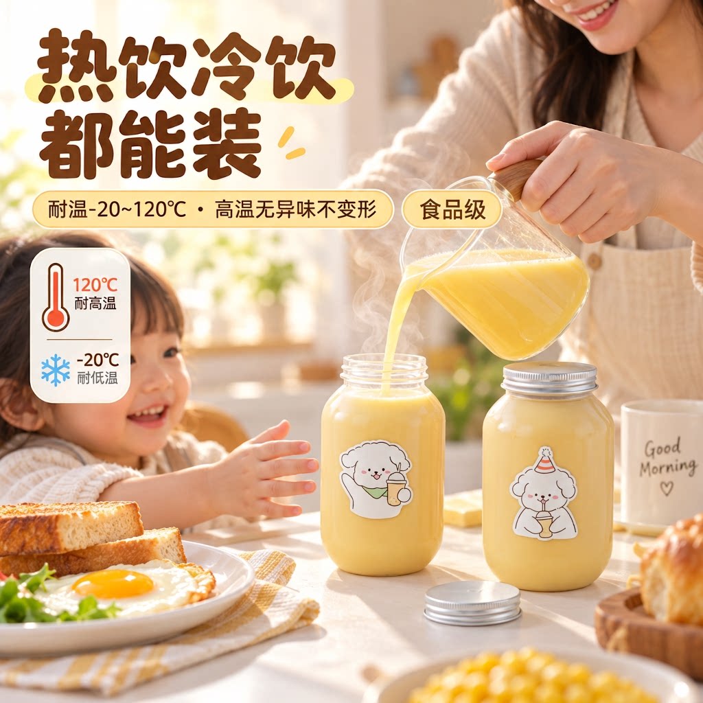 一次性奶茶瓶奶茶杯带盖家用儿童
