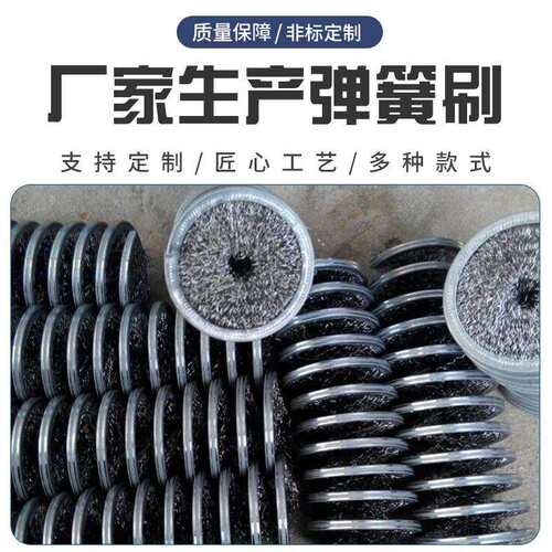 厂家机械除尘弹簧刷辊 镀铜钢丝内绕式弹簧刷清洁抛光刷