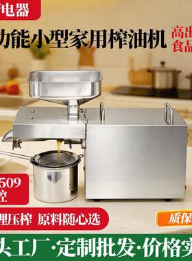 多功能小型家用不锈钢榨油机亚麻子花椒籽全自动可温控压油设备