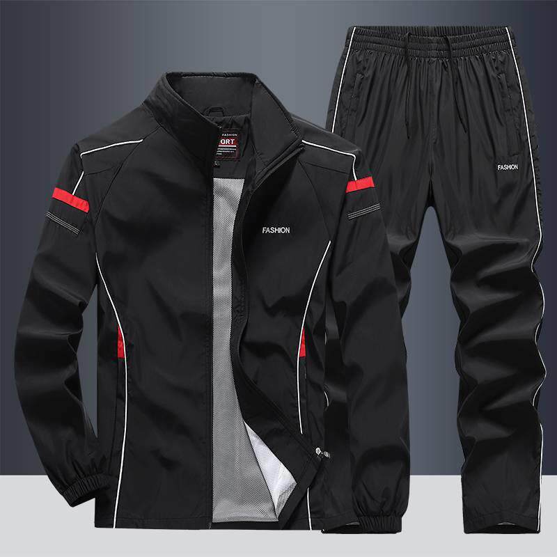 2024春秋新款男子运动服运动服外套套装复合套装涤沦面料