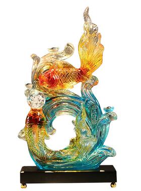 年年有余招财锦鲤摆件进门玄关酒柜客厅电视柜装饰品乔迁新居礼品