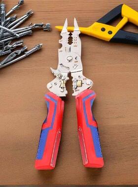 13-in-1 Foldable Wire Stripping Tool with Voltage Tester