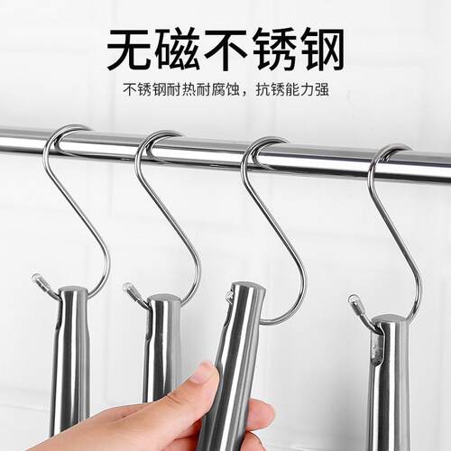 实心不锈钢s型挂钩加厚多功能s钩晒香肠挂腊肉钩子厨房衣柜挂钩