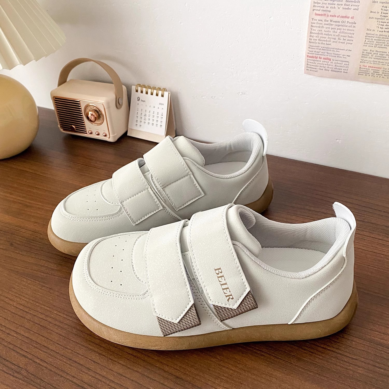 魔术休闲百搭板鞋软底皮鞋老爹鞋