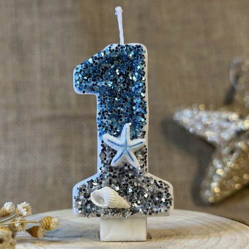 Birthday Party Number Candles Glit Gold Pink Crown Candle