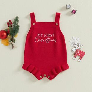 Girl born Romper Sle Clothes Casual Christmas Baby