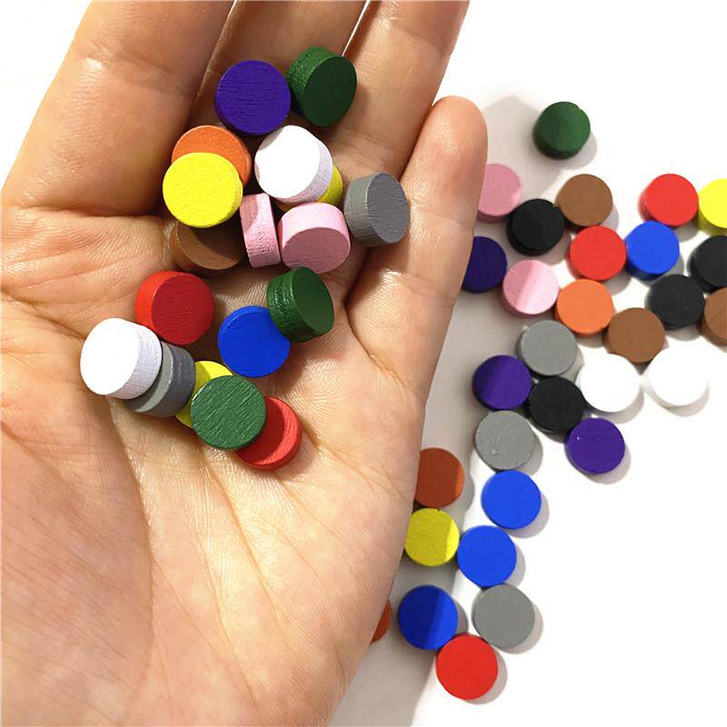 彩色木制圆片桌游配件 YACAD品牌桌游周边 100粒木制Token Mark