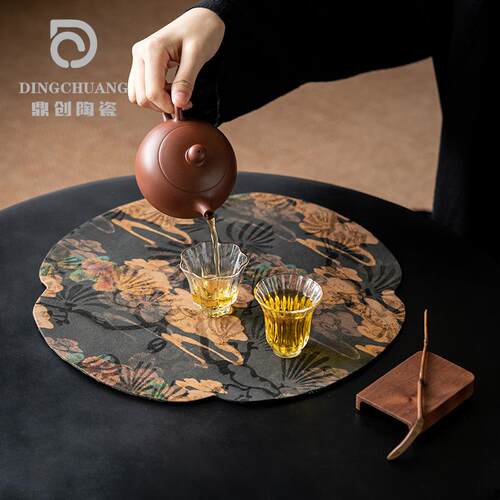 香云纱如意干泡茶席垫子新中式 禅意双面隔热茶垫桌布茶布桌旗