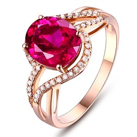戒指指环饰品礼物红宝石女款纯银开口日韩简约仿真紫水晶彩宝开口