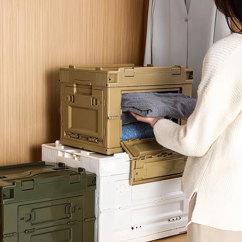 工业风大容量收纳箱 家用折叠收纳整理箱 露营车载储物箱子