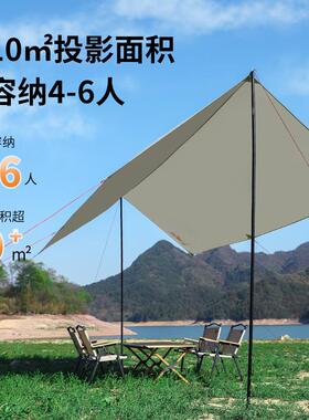 蝶形天幕牧蕉迪绿灰色拼接六角大凉棚PU涂银防晒防水抗风现货