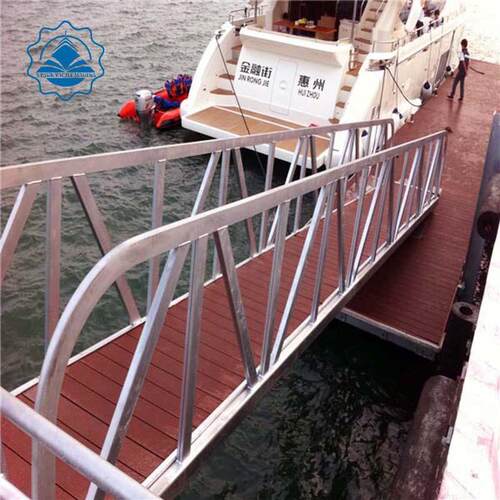 连接桥铝合金钢结岸边水上应平台搭建码构头厂家供引人造走道来电