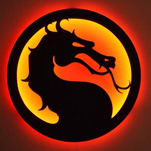 亚马逊热销 真人快打LED夜灯发光壁灯Mortal Kombat标志气氛灯