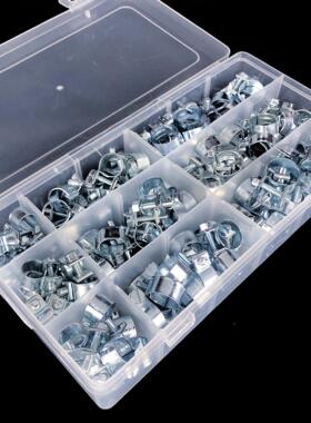 跨BPM境热销箍135PCS箍卡 盒装 迷你喉  镀锌软管夹 金属抱箍套装