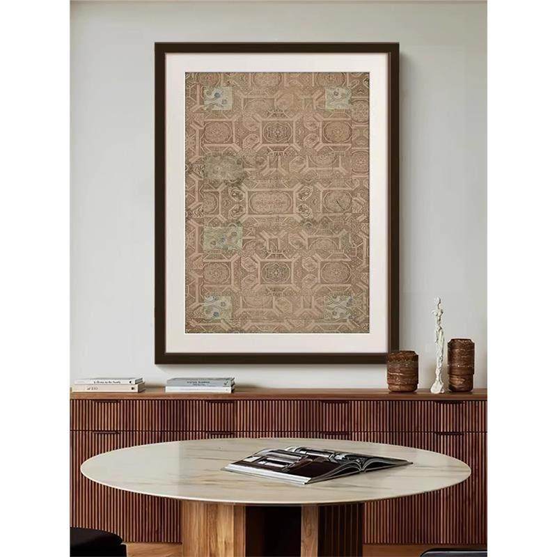 工厂直销《敦煌》中古风抽象客厅挂画画玄关柜覆古法式轻奢风小众,家居饰品,现代装饰画,淘宝优惠券,粉丝福利购,淘宝优惠卷