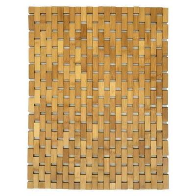 Modern Bamboo Bathroom Mat Solid Bamboo Bathtub Mat