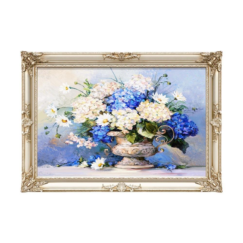 简欧客厅沙发背景墙装饰画欧式花卉静物油画卧室餐厅别墅挂画壁画