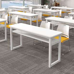 培训桌长条桌培训桌椅一体会议机构辅导班课桌椅员工双人直销