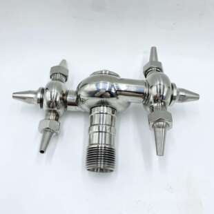 直销!304不锈钢清洗球洗罐器自动双旋转牛角六角外螺纹清洗球