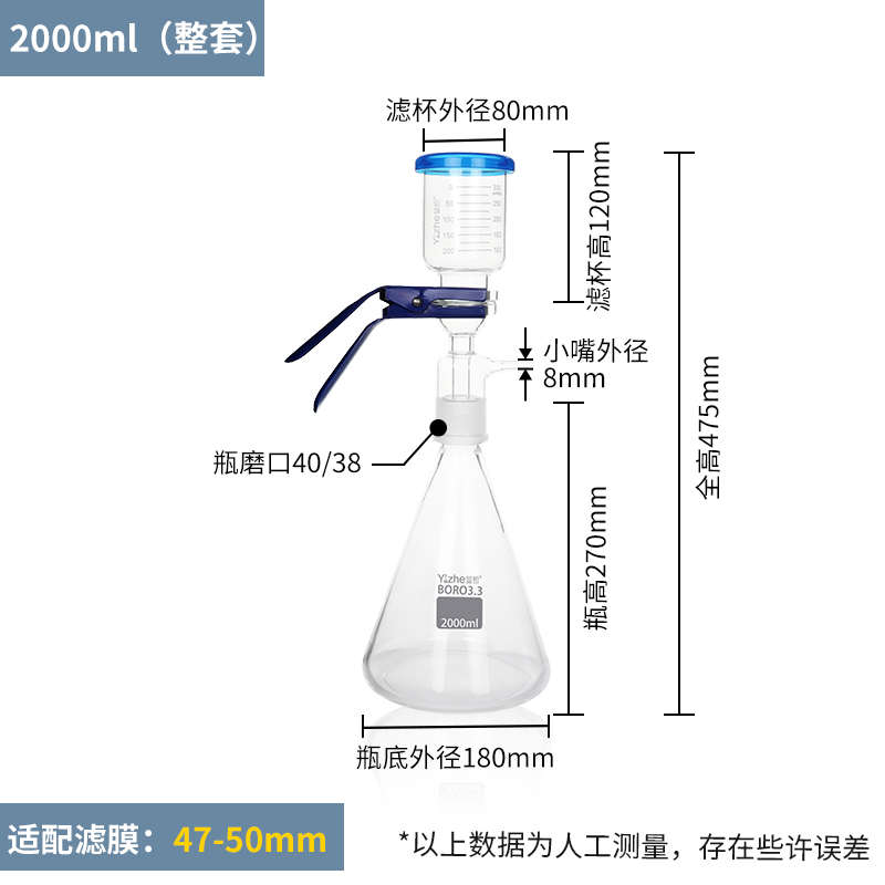 1000溶剂/砂/芯过滤器3000过滤装装5005000ml/罝/抽/250滤2000