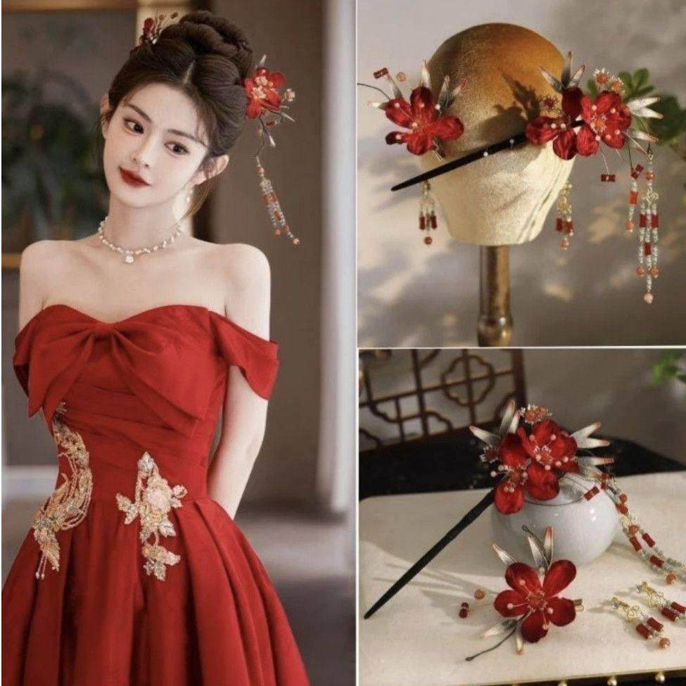 新中式头饰新娘头饰旗袍晨袍汉服超仙发簪订婚头饰古典结婚民族风,宠物/宠物食品及用品,发饰/头饰,淘宝优惠券,粉丝福利购,淘宝优惠卷