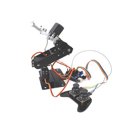 四自由度机械臂机器人forarduino铝合金金属遥控手柄ps2套件