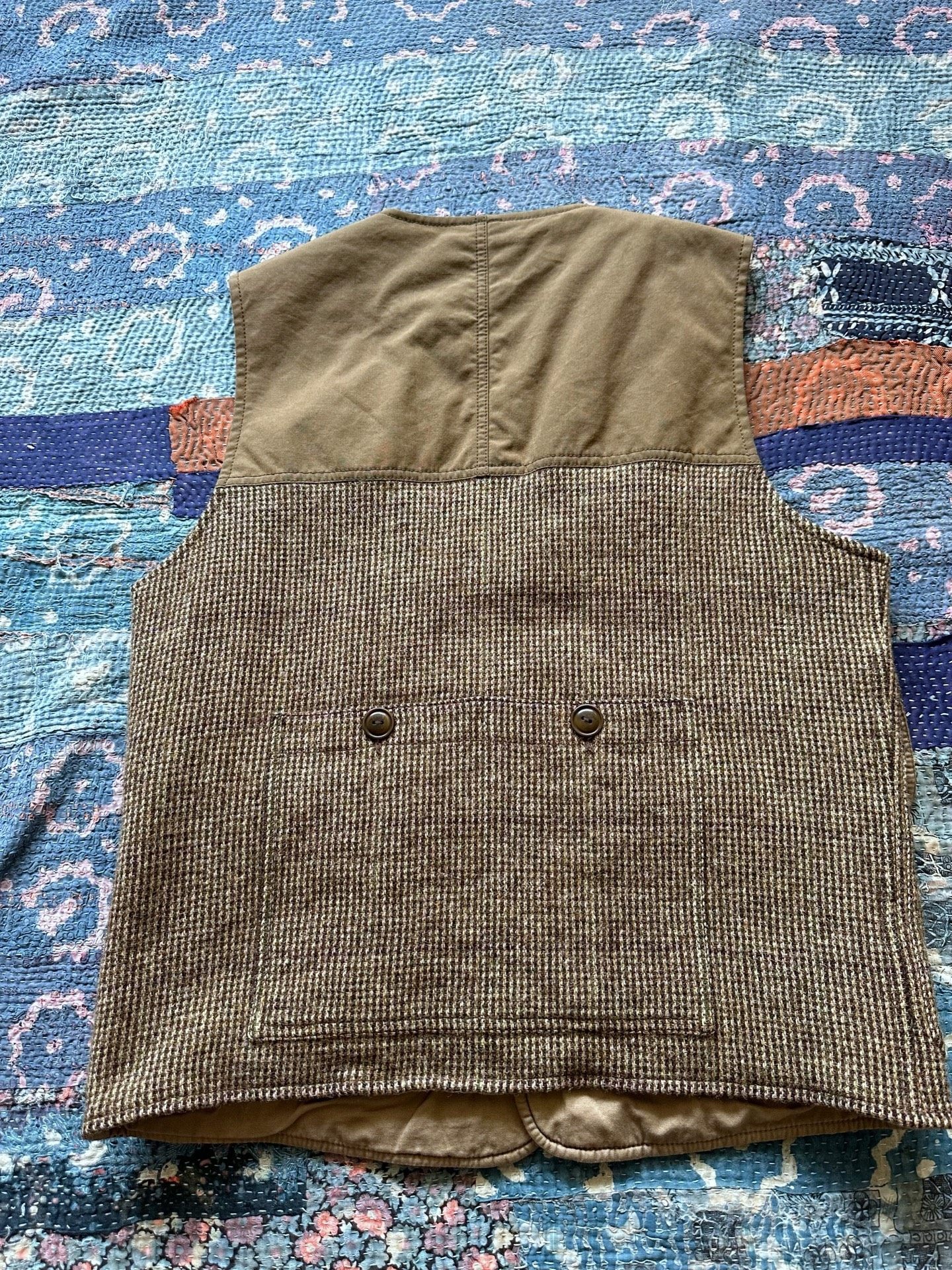 Polo Ralph Lauren Brown Houndstooth Wool Vest — front
