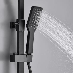 set faucet black bathroom nozzle Double lift shower