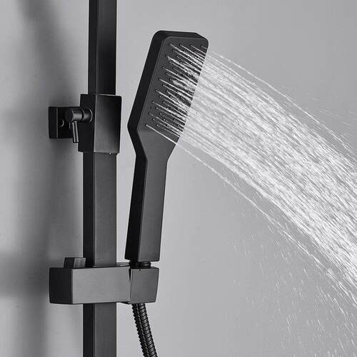 Double shower faucet set black bathroom lift shower nozzle