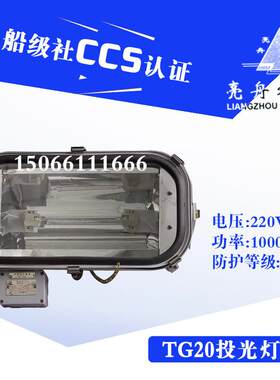 船用不锈钢投光灯TG20IP56卤钨信号探照灯R7S灯座1000WCCS证