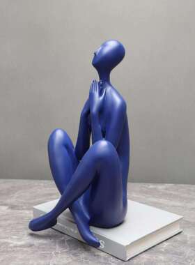 简约树脂空心人雕塑现样板厅房展厅卧室书房客桌面家A1219居饰摆