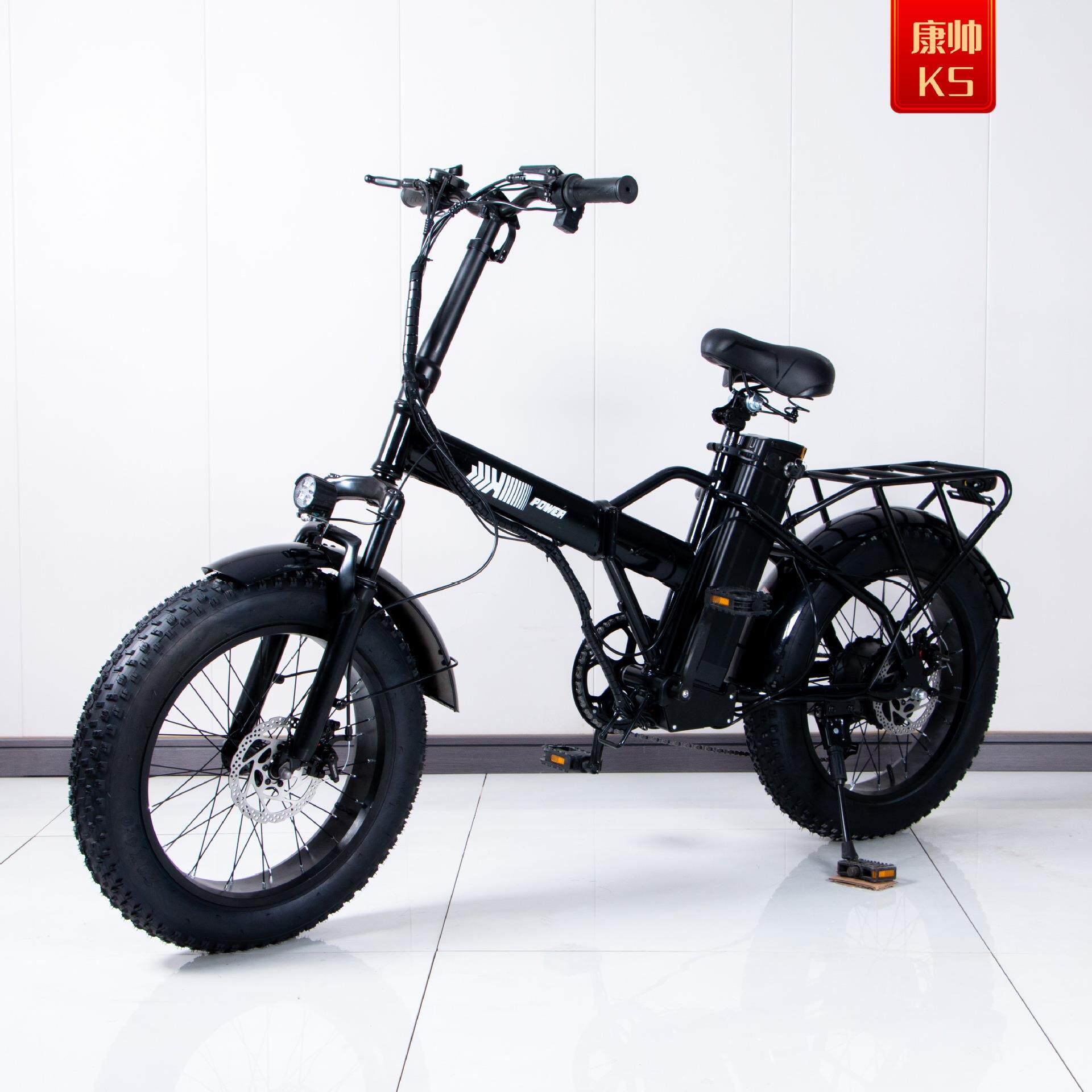 20寸胖胎可折叠雪地车外贸款大型山地车变速骑行电动自行车助力款